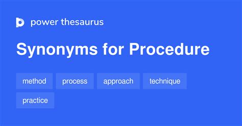 procedure synonym and antonym